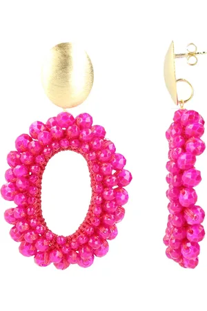 LOTT. gioielli Ohrringe - Glassberry Open Oval Double M - Gr. unisize - in Rosa - für Damen