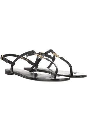 Saint Laurent Sandalen - Cassandra Flat Sandals Leather - Gr. 37 (EU) - in - für Damen