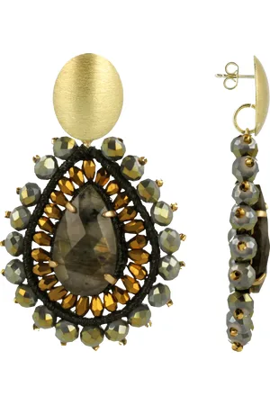 LOTT. gioielli Ohrringe - CE SI Drop L Crystal Double Tigereye - Gr. unisize - in Mehrfarbig - für Damen