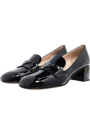 Prada Ballerina 35 36 schwarz Lack Leder popular Schleife Loafer Flats Schuhe Mokassins Shoes Top