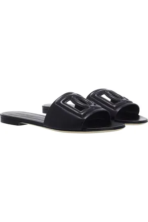 Dolce & Gabbana Sandalen - Ciabattina Fascia Logo Dg CutOut - Gr. 37 (EU) - in - für Damen
