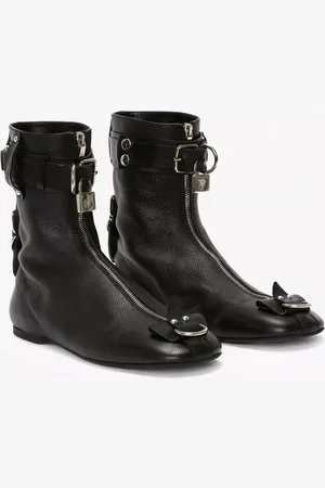 J.W.Anderson Stiefel - JW ANDERSON Schwarze Lederbooties mit Schnallen - Gr. 37 (EU) - in - für Damen