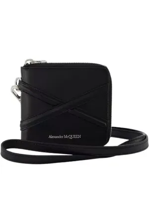 Alexander McQueen Portemonnaies - Zip Around Billfold Wallet - Black - Leather - Gr. unisize - in - für Damen