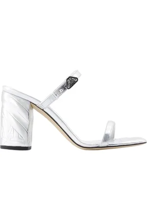 Alexander McQueen Sandalen - Seal Heeled Sandals - Leather - Silver - für Damen
