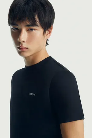 COPERNI Schwarzes, kastiges Logoshirt - Größe L
