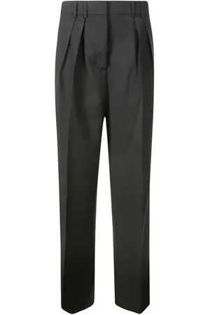 Rohe Dark Grey Pleated Slim-Fit Trousers - Größe 38