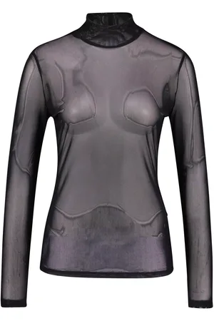 Vera Mont Transparentes Langarmshirt aus Mesh 47701858451802 - Größe 40