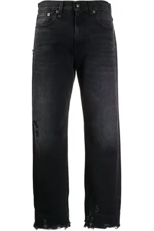 R13 Black Cropped Denim Jeans - Größe 28
