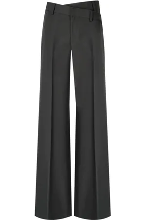 FEDERICA TOSI Dark Grey Wide Leg Trousers - Größe 38