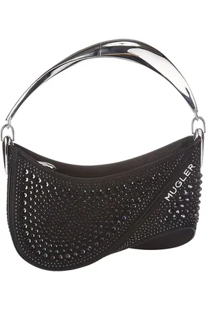 MUGLER Hobo Bags - Small Bag With Strass Detail And Zip Closure - Gr. unisize - in - für Damen