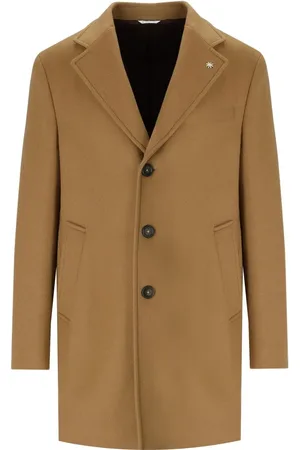 Manuel Ritz Camel Single-Breasted Coat - Größe L