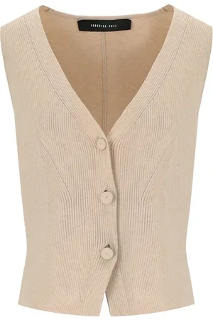 FEDERICA TOSI Ecru Vest With Bow - Größe 40