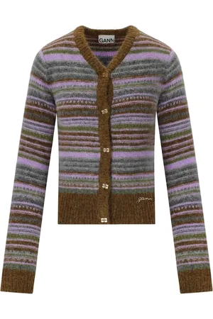 Ganni Multicolor Striped Cardigan - Größe M