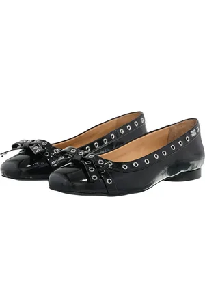 Ganni Loafer - Eyelets Bow Ballerina Naplack - Gr. 36 (EU) - in - für Damen