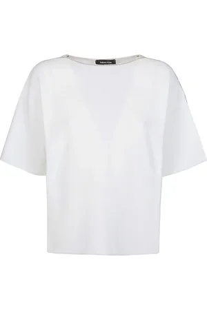 Fabiana Filippi Short Sleeve Sweater White - Größe 42