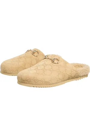 Gucci Slipper & Pantoletten - GG Suede Mules - Gr. 38 (EU) - in - für Damen