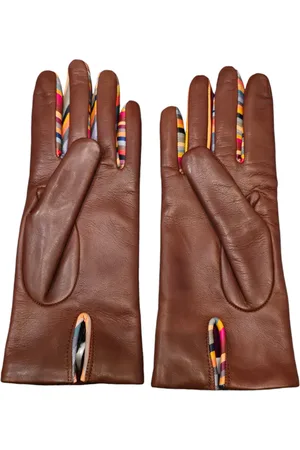 Paul Smith Handschuhe - Gants cuir noisette inter doigts bayadu00E8re W1A - Gr. M - in - für Damen