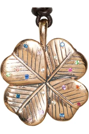 CATHERINE MICHIELS Halskette - Pendentif Bronze trefle Clover Saphirs diama - Gr. unisize - in Mehrfarbig - für Damen