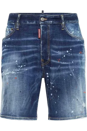 Dsquared2 Denim Splashed Bermuda Shorts - Größe 44