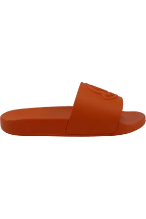 Moncler Slipper & Pantoletten - Ciabatta arancione con logo goffrato - Gr. 39 (EU) - in - für Damen