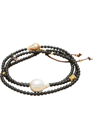 CATHERINE MICHIELS Halskette - Collier Adan Agate noire. perle d