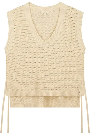 ØLÅF U00F8l�f Open Knit Vest Spencers Off White W200 - Größe L