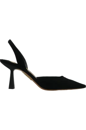 Aquazzura Sandaletten mit Absatz - Du00E9colletu00E9 Maia in velluto a righe nere - Gr. 36 (EU) - in - für Damen