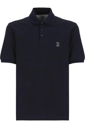 Brunello Cucinelli Blue Cotton Polo Shirt - Größe L