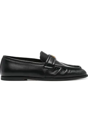 Pinko Black Loafers With Front Metal Logo - Gr. 36 (EU) - in
