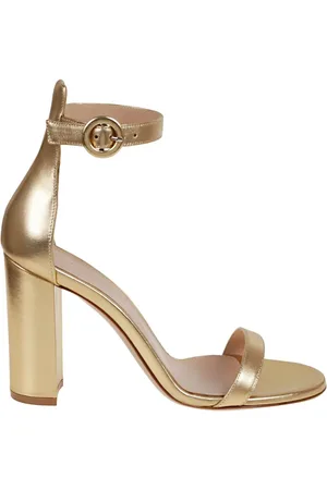Gianvito Rossi Sandalen - Metallic Leather Sandal - für Damen
