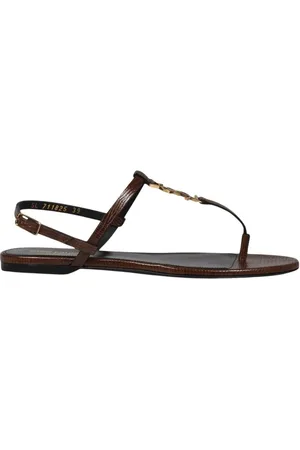 Saint Laurent Sandalen - Lizard-Print Leather Cassandra Sandal - Gr. 36 (EU) - in - für Damen