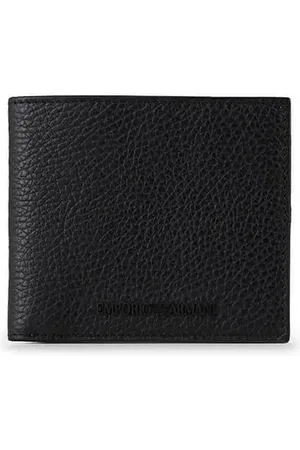 Emporio Armani Portemonnaies - Black Leather Wallet Black - Gr. unisize - in - für Damen