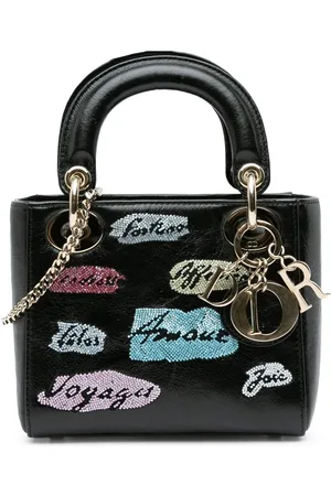 Dior Crossbody Bags - 2016 Mini Beaded Calfskin Lady Dior - Gr. unisize - in - für Damen
