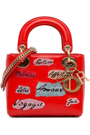 Dior Crossbody Bags - 2016 Mini Calfskin Sequin Embellished Lady Dior - Gr. unisize - in - für Damen