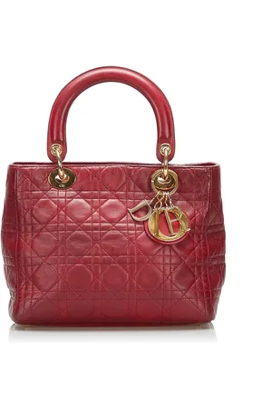 Dior Crossbody Bags - 1997 Medium Lambskin Cannage Lady Dior - Gr. unisize - in - für Damen