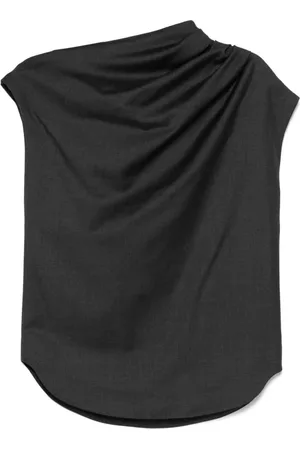 Loulou Studio Anthracite Grey Lyra Blouse - Größe 34