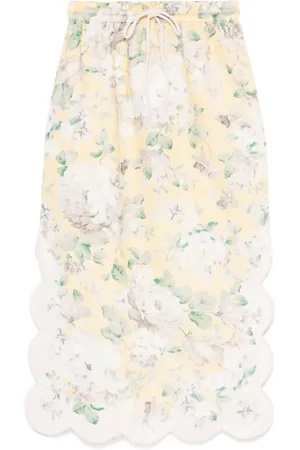 ZIMMERMANN Acacia Scallop Midi Skirt - Größe 1
