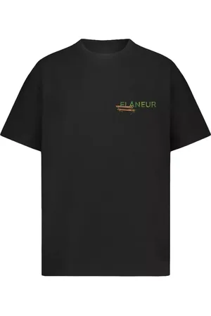 FLÂNEUR T-shirt zwart print - Größe S