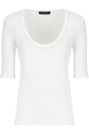 Fabiana Filippi Cotton T-Shirt With Wide Neckline - Größe 40