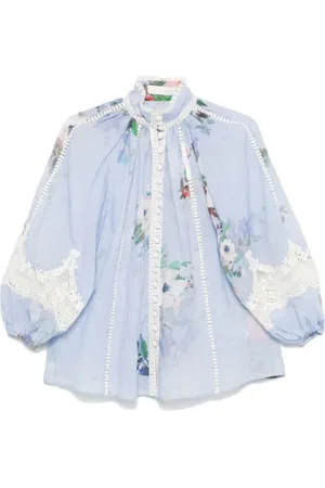 ZIMMERMANN Periwinkle Blue Everley Blouse - Größe 1