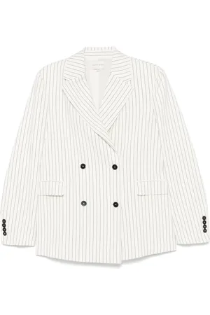 Loulou Studio White Striped Blazer - Größe 38