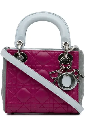 Dior Crossbody Bags - 2014 Mini Tricolor Lambskin Cannage Lady Dior - Gr. unisize - in Gold - für Damen