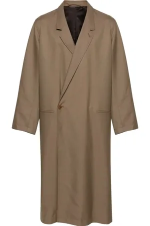 LEMAIRE Asymmetric Coat Taupe Melange - Größe 50