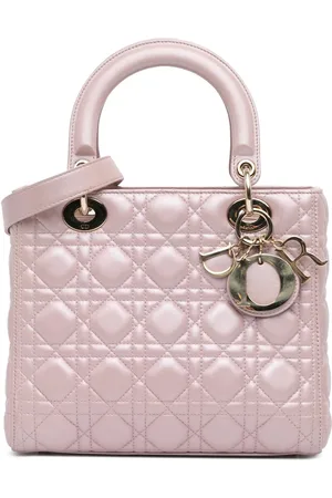 Dior Crossbody Bags - 2016 Medium Pearlescent Lambskin Cannage Lady Dior - Gr. unisize - in Gold - für Damen