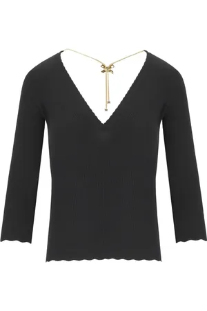 Elisabetta Franchi Black Jumper With Necklace - Größe 42