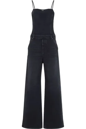 Diesel Wide-Leg Black Trousers With Fitted Bodice - Größe XS