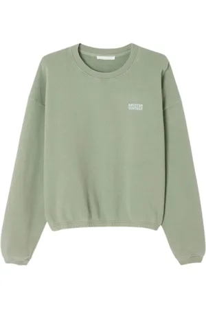 American Vintage Izubird Sweaters Olijf Izu03ae25 - Größe L