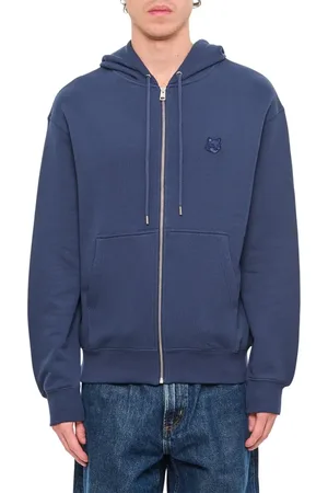 Maison Kitsuné Zippered Hoodie With Embroidered Logofront Pocket - Größe M