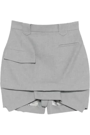 Vivienne Westwood Mini Pleated Cargo Skirt Grey - Größe 42