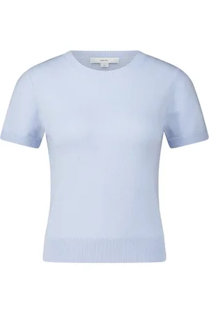 Vince Kurzarm-Pullover mit Kaschmir - Größe L